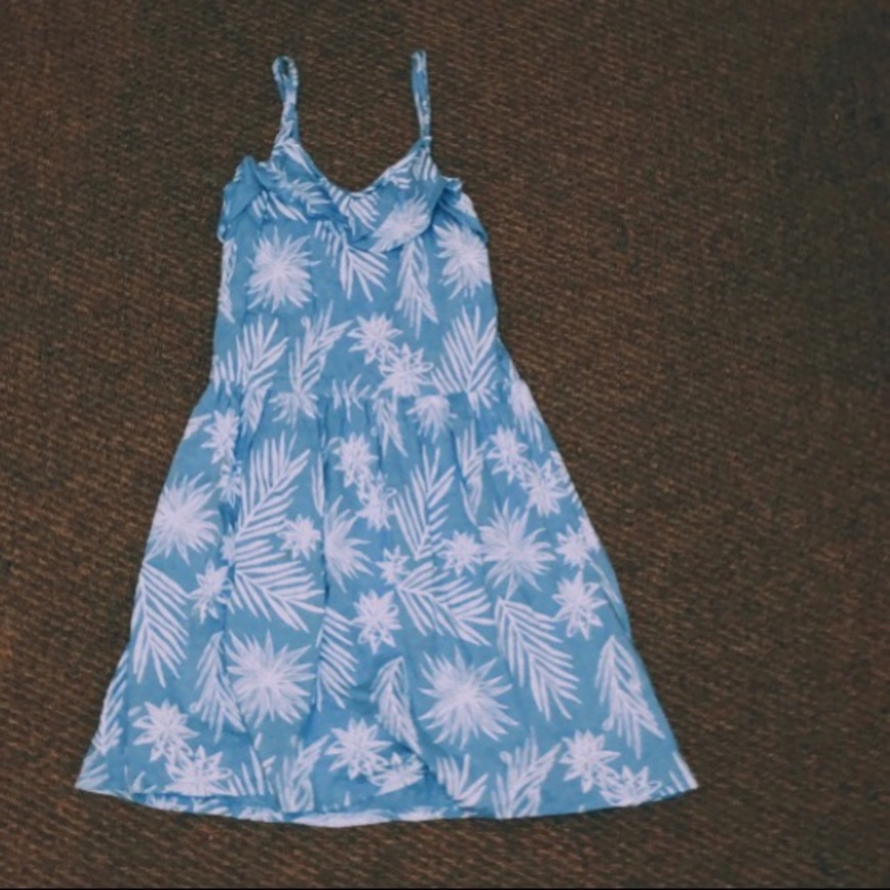 Beach Blue and White Girls Dress (Crazy 8)